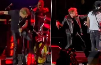 Guns N’ Roses grava birra de Axl Rose no palco