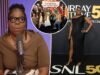 A estrela do SNL Leslie Jones fala sobre conhecer o diretor na festa do SNL 50