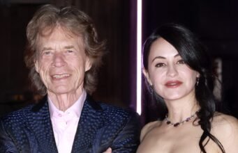 O raro momento glamouroso de Mick Jagger e Melanie Hamrick no tapete vermelho