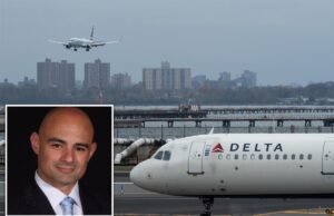 O figurão da Delta, após a revisão do LaGuardia, jogou fora as chaves do basquete no ralo de uma tempestade no aeroporto