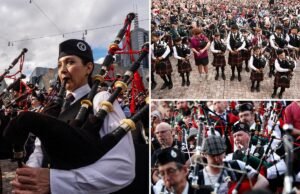 Centenas de gaiteiros quebram recorde mundial com ‘It’s a Long Way to the Top’ do AC/DC