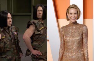 Leslie Bibb elogia o esboço do SNL “Bob Army”, Bowen Yang grita para ela