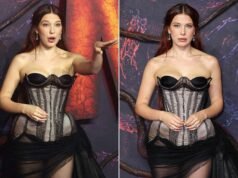 Millie Bobby Brown repreende fotógrafo no tapete vermelho de Stranger Things.