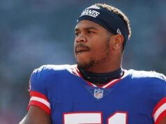 O novato do Giants, Abdul Carter, foi colocado no banco novamente para iniciar o jogo