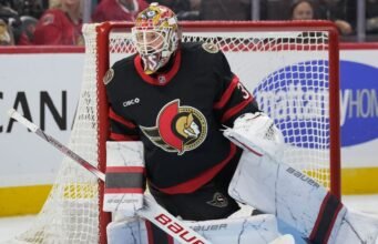 O goleiro do Senators, Linus Ullmark, está de licença pessoal