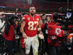 Cena desagradável pós-jogo quando Chiefs negam que Amazon siga Travis Kelce