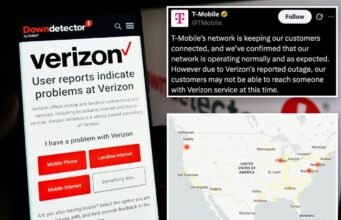 T-Mobile e AT&T Trolls o próprio futebol da Verizon que levou os usuários para a esquerda do rival errado
