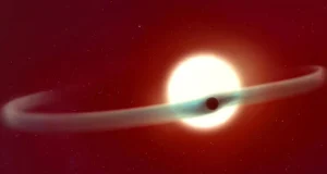 James Webb captura um exoplaneta perdendo sua atmosfera em tempo real
