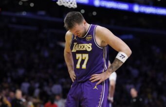 A estrela do Lakers, Luka Doncic, perderá o jogo de sábado em Portland