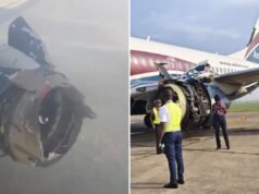 Vídeo horrível mostra avião voando com motor quebrado
