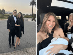 A data do parto de uma mulher grávida entra em conflito com o casamento de uma amiga – a realidade se torna viral