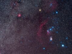 As estrelas no Cinturão de Orion são 200.000 vezes mais brilhantes que o Sol, e o inverno é a melhor época para vê-las