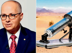 O vencedor do Prêmio Nobel, Omar Yaghi, apresentou a máquina que produz água a partir do ar