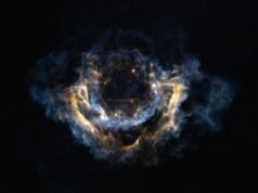 A pluma do foguete SpaceX Falcon 9 floresce sobre a Flórida. Fotos do dia 18 de fevereiro de 2026