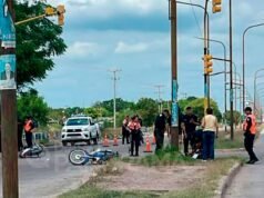 Grave acidente de moto na Avenida Lugones e Los Pioneros