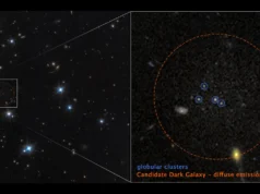 O Telescópio Espacial Hubble da NASA descobriu uma “galáxia fantasma” quase invisível composta por 99% de matéria escura