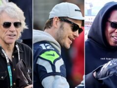 Chris Pratt e Jon Bon Jovi compareceram à festa pré-jogo do Super Bowl LX