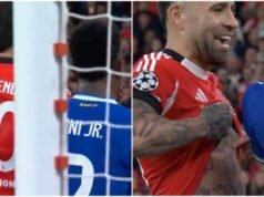 Nicolás Otamendi provocou Vinícius ao mostrar-lhe tatuagem da Copa do Mundo