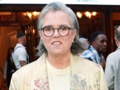 Rosie O’Donnell voltou aos EUA para uma visita familiar após uma viagem à Irlanda