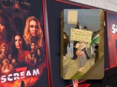 Ativistas pró-Palestina na estreia de ‘Pânico 7’ pedem boicote ao filme após a demissão de Melissa Barrera