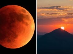 O nascer do sol e o eclipse lunar total aparecerão ao mesmo tempo em 3 de março, testemunhando o “impossível”