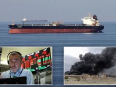 Os preços do petróleo cairão para perto de US$ 80, à medida que os EUA recuarem no que afirmam terem sido oleodutos através do Estreito de Ormuz.