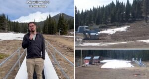 O parque de esqui Mt Shasta fecha pela manhã devido à falta de neve