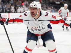 O hat-trick de Alex Ovechkin impulsiona Capitals a ultrapassar Mammoth