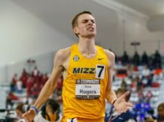 Boné Mizzou Distance Runners de sua memorável temporada indoor