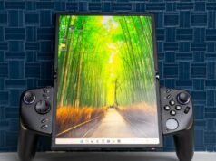 Este dispositivo portátil para jogos do Windows possui uma tela que pode ser dobrada ao meio