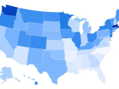 O mapa mostra os estados com os melhores e piores benefícios de desemprego