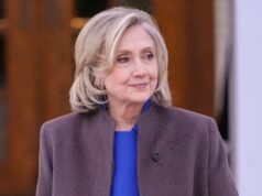 O vídeo mostra Hillary Clinton explodindo no Partido Republicano por causa de uma foto não oficial de Bobert durante o depoimento de Epstein