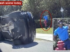 Tiger Woods é visto usando telefone celular na beira da estrada após suposto acidente de DUI na Flórida