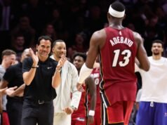O técnico do Heat, Erik Spoelstra, defende a decisão de Bam Adebayo pelo recorde de pontuação