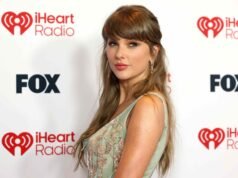 Taylor Swift mostra seu anel de noivado de 10 quilates no tapete vermelho do iHeartRadio Music Awards com uma manicure de noiva chique