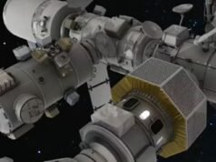 A estação espacial Lunar Gateway da NASA foi construída. A base lunar foi construída.