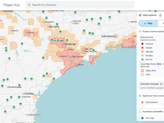 O Google usa notícias antigas e IA para prever inundações repentinas.