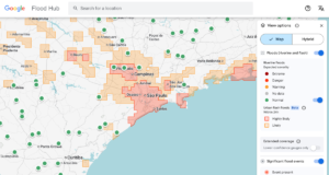 O Google usa notícias antigas e IA para prever inundações repentinas.