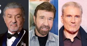 Sylvester Stallone com diversas homenagens a Chuck Norris
