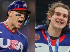 Jack Hughes enviou uma mensagem ao time de beisebol dos EUA antes do jogo contra o Canadá