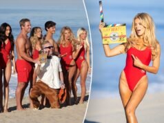 Shay Mitchell e Brooks foram vistos filmando a reinicialização de ‘Baywatch’ em Venice Beach