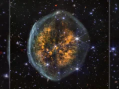Webb da NASA captura nebulosa bizarra em forma de cérebro em torno de uma estrela moribunda