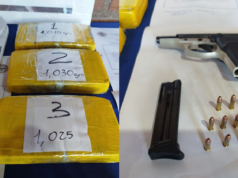 Apreensão de tráfico de drogas em La Banda: Eles arrombaram um depósito de drogas e apreenderam mais de três quilos de cocaína