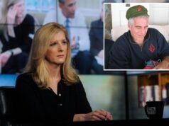 A advogada do Goldman Sachs, Kathy Ruemmler, em uma reunião com conexões de Jeffrey Epstein