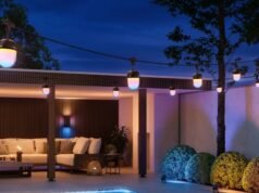 Cada lâmpada nas novas luzes externas da Govee pode exibir um efeito multicolorido