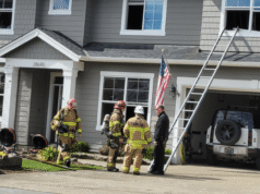 Casa pega fogo e fere cachorro em Wilsonville