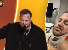 Jelly Roll compareceu ao Grammy Awards de 2026 sofrendo de uma clavícula quebrada ‘secreta’