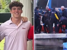 A filmagem mostra James Gracey, estudante da Universidade do Alabama, sozinho quando acidentalmente caiu e se afogou