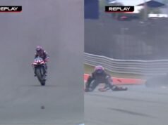 Celebração de outono de Jorge Martín: ganhou e caiu com “o cavalinho”