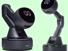 O braço do robô com olhos de cachorrinho é um dos conceitos de IA para desktop da Lenovo